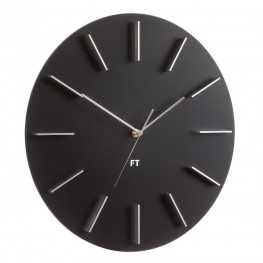 Designové nástěnné hodiny Future Time FT2010BK Round black 40cm