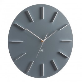 Designové nástěnné hodiny Future Time FT2010GY Round grey 40cm