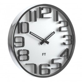 Designové nástěnné hodiny Future Time FT7010SI Numbers 30cm