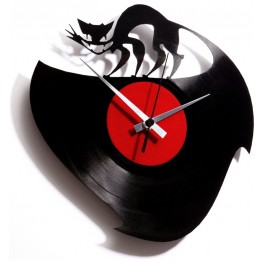 Hodiny Discoclock 003 Curiosity killed the cat 30cm
