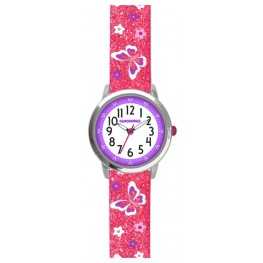 Motýlí růžové dívčí hodinky CLOCKODILE BUTTERFLIES CWG5042
