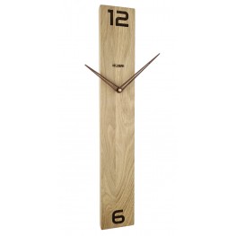 KUBRi 0112 - Dubové hodiny české výroby s minimalistickým designem a dřevěnými ručkami