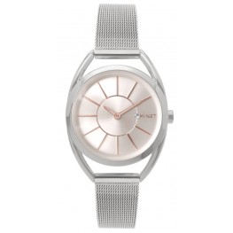 Stříbrné dámské hodinky MINET ICON SILVER ROSE MESH MWL5010