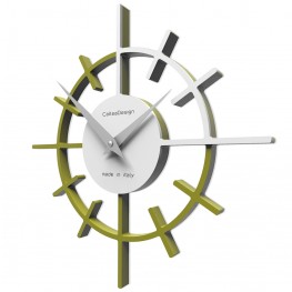 Hodiny CalleaDesign 10-018-54 Crosshair 29 cm zelená oliva