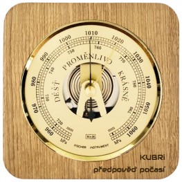 KUBRi 0212 - barometr v dubovém rámu s vynikající citlivostí