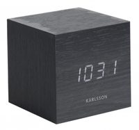 Designové LED hodiny s budíkem Karlsson KA5655BK 8cm