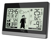 Domácí meteostanice s předpovědí počasí a postavičkou TFA 35.1159.01 WEATHER BOY - černá