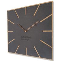 Flexistyle z119 - nástěnné hodiny s rozměrem 50 cm hnědé
