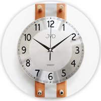 JVD NS21052.41 - Nástěnné hodiny v kombinaci dřeva a skla