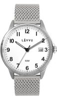 LAVVU Stříbrné hodinky GÖTEBORG MESH LWM0115