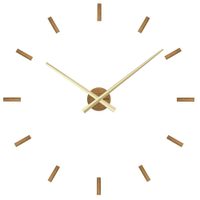 VLAHA MINIMAL VCT1040 - Dubové nalepovací hodiny vyrobené v Čechách se zlatými ručkami