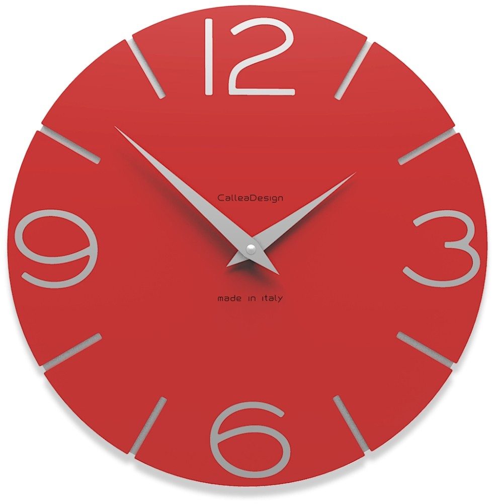 Hodiny CalleaDesign 10-005-64 30 cm světle červená