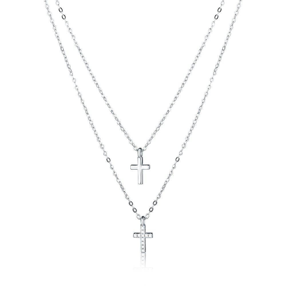 Náhrdelník JVD SVLN0640X61BI45 stříbrný