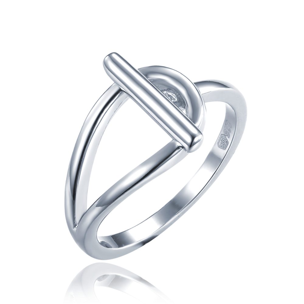 MINET Asymetrický stříbrný prsten