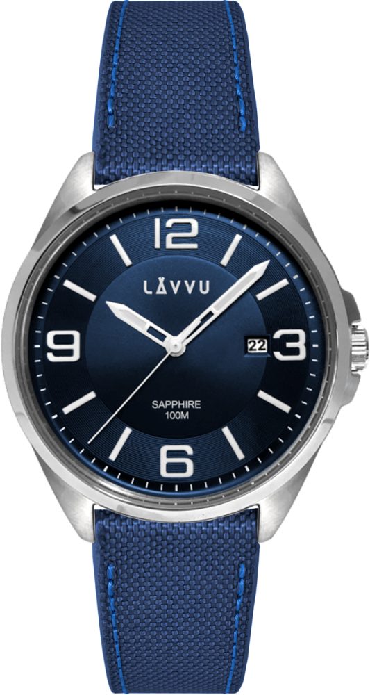 Pánské hodinky se safírovým sklem LAVVU LWM0100 HERNING Blue