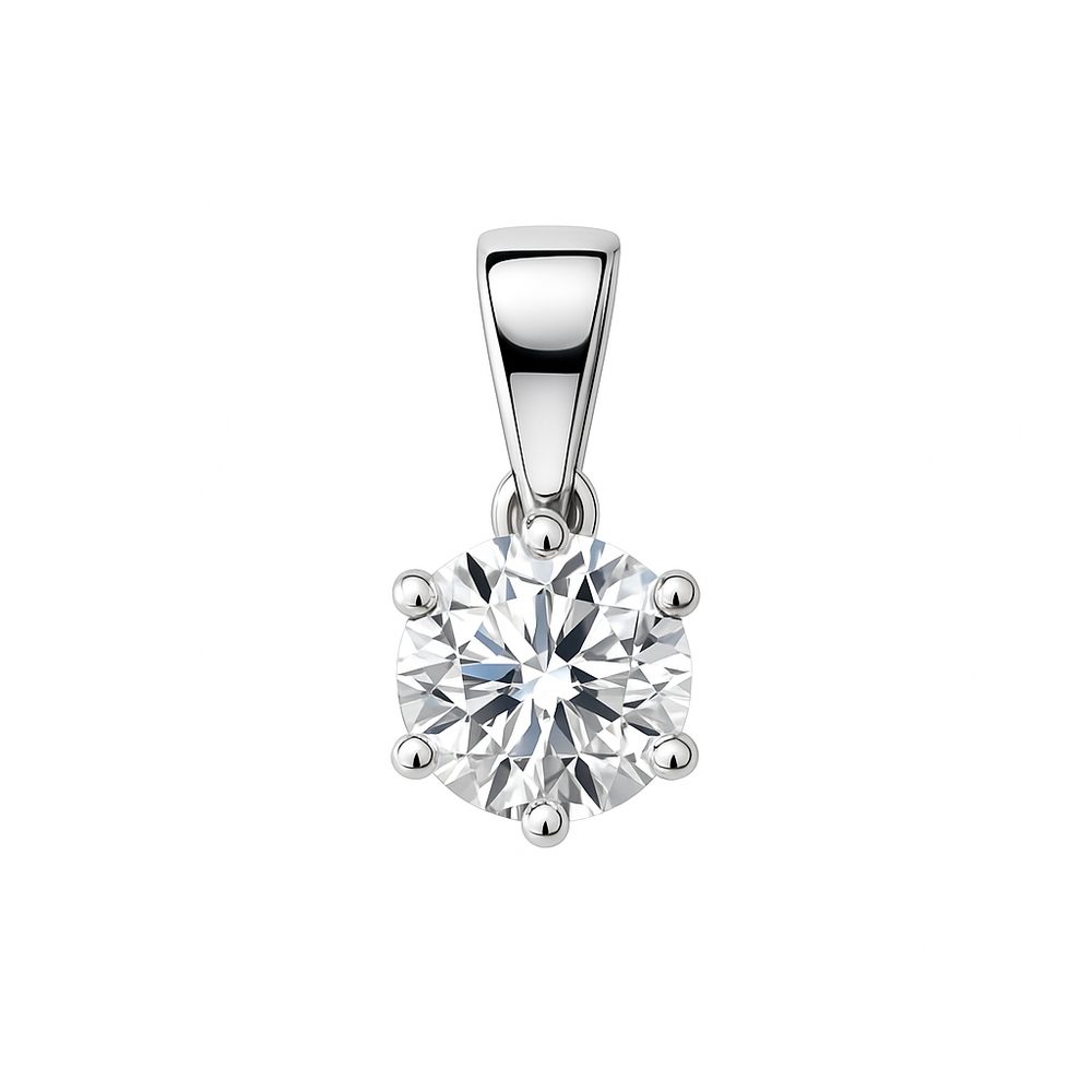 Zlatý 585/1000 přívěsek z bílého zlata se zirkonem 6008Bp