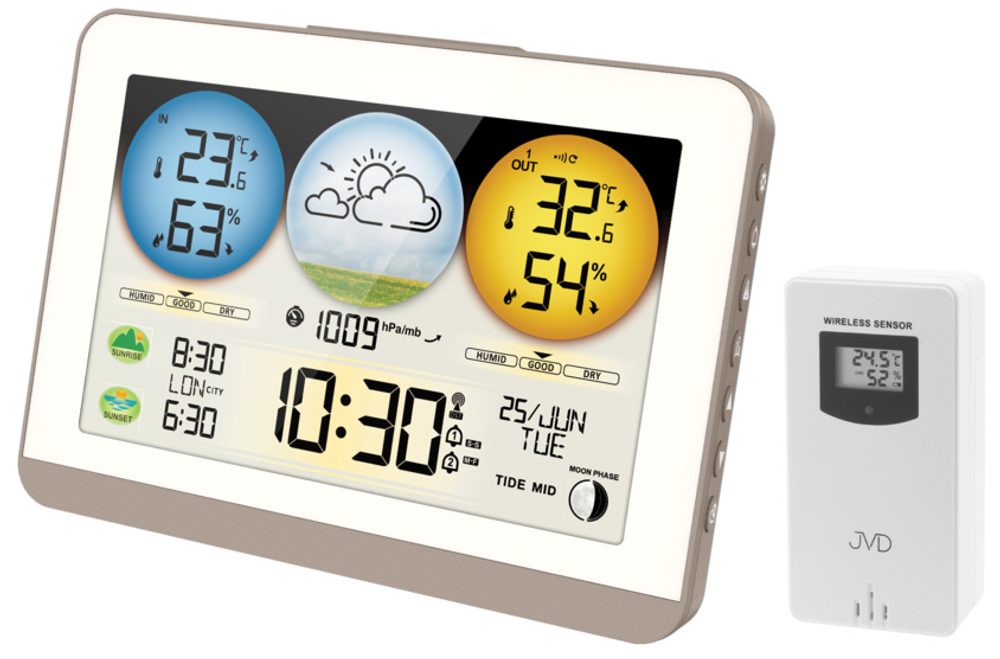 JVD RB3409 - meteorologická stanice se stálým osvětlením displeje