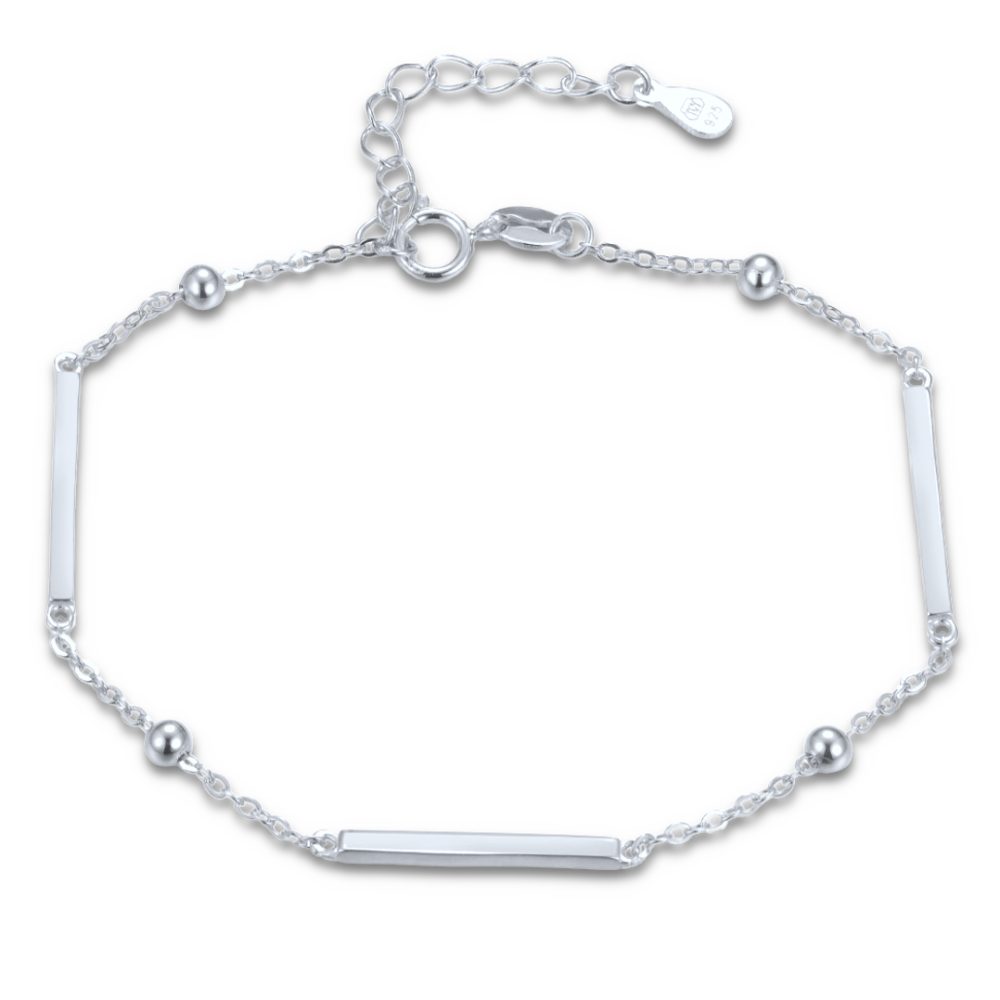 MINET Elegantní stříbrný náramek s tyčkami